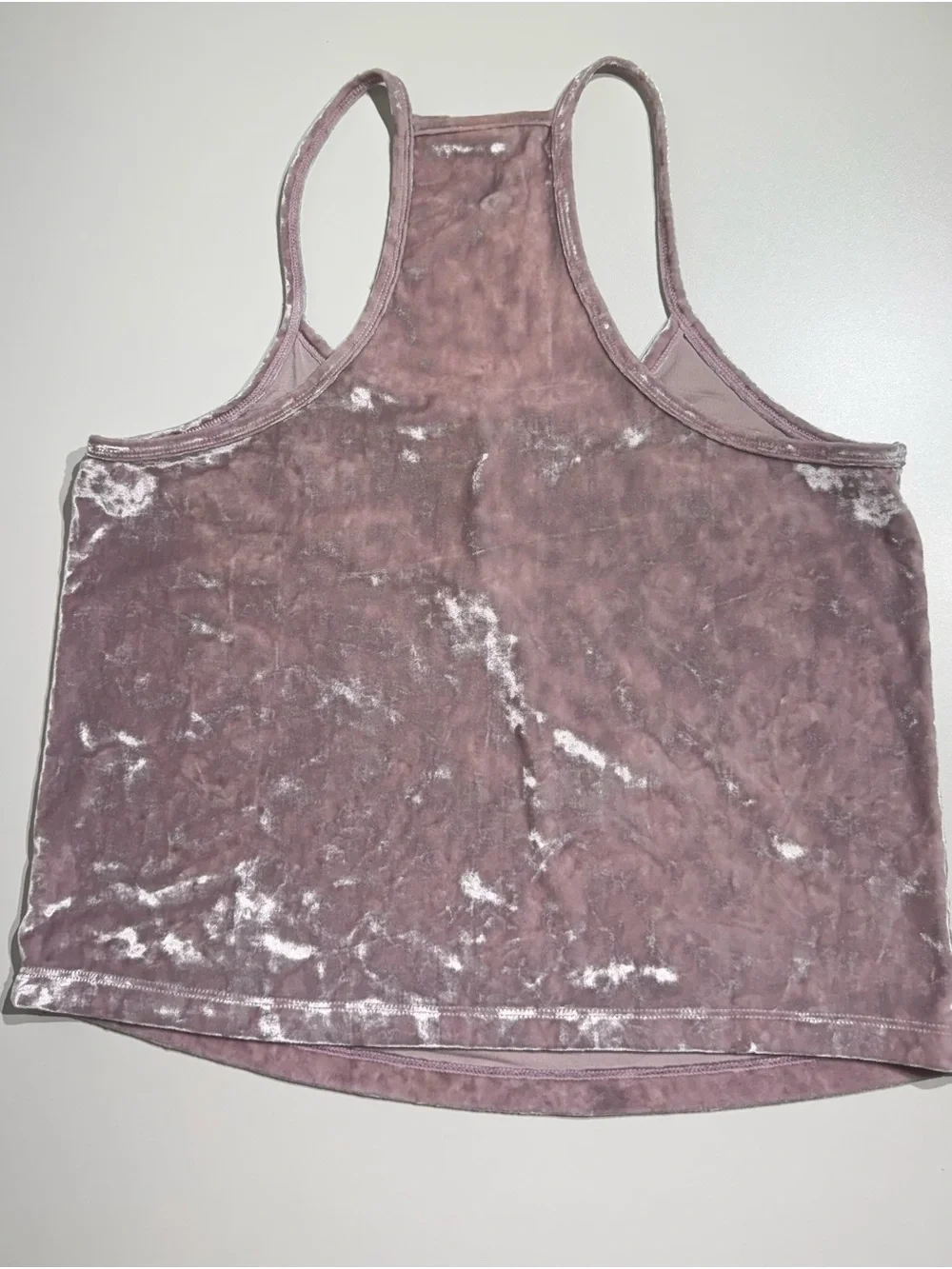 PINK Victoria's Secret Crushed Velvet Racerback Tank & Shorts Set - Dusty Mauve